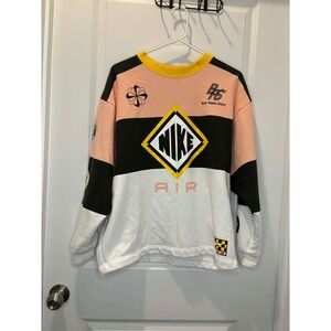 Nike Air Blue Ribbon Sports Colorblock Sweatshirt Pink Black White Yellow BRS